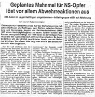 Miniatur Schwäbisches Tagblatt 16.11.1985