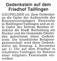 Miniatur Kreiszeitung Böblinger Bote 23.10.1986